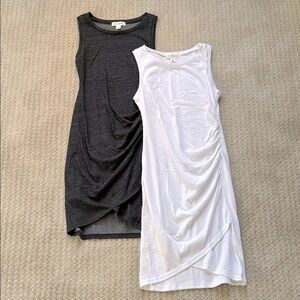 Treasure & Bond | Bundle of 2 Gathered Bodycon Sleeveless Dresses | Size S